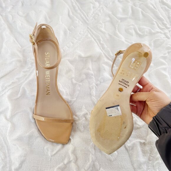 Stuart Weitzman Nudistcurve 100 High Heel Sandals - Picture 9 of 10